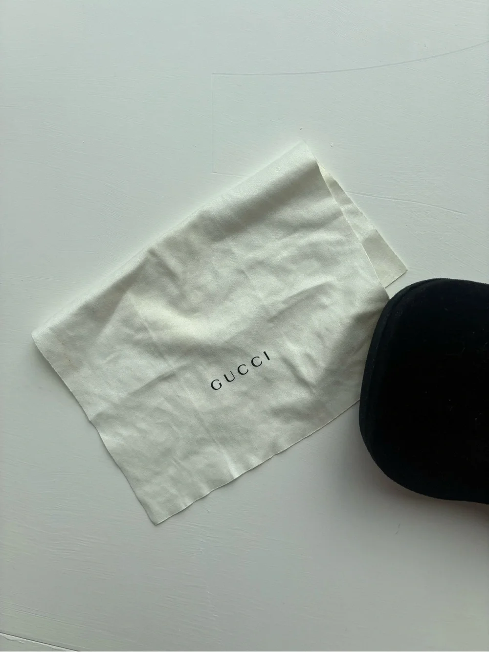 Gucci Black Velvet Eyeglasses Case